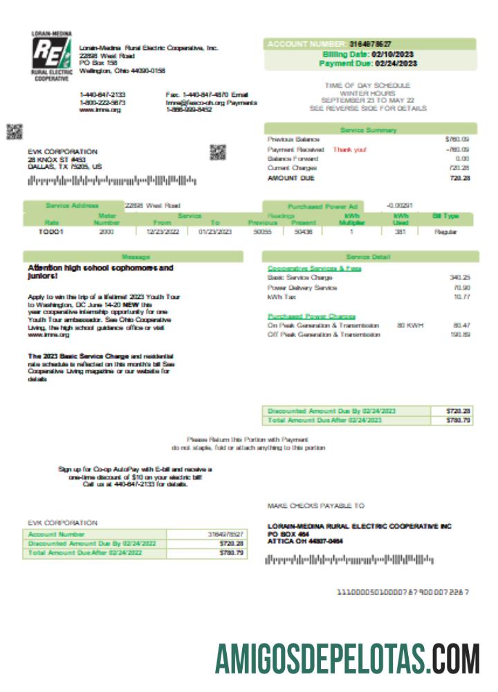 Lorain Medina Projeto de Lei de Utilidade Elétrica Rural, SCR exemplo